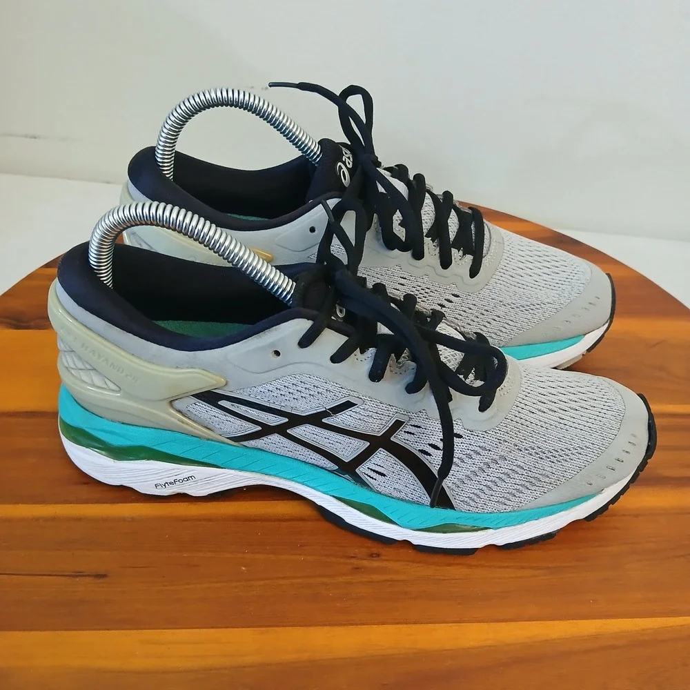 Asics Gel Kayano 24 Womens 8 Grey Running Shoes Sneakers T799N